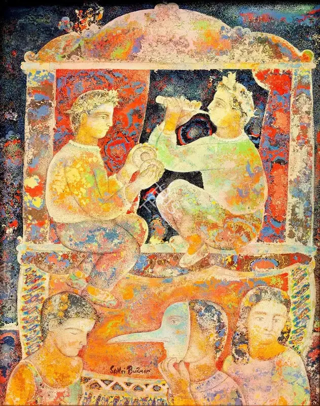 Burman, Sakti (Artist). Les Musiciens, 1997 | Painting