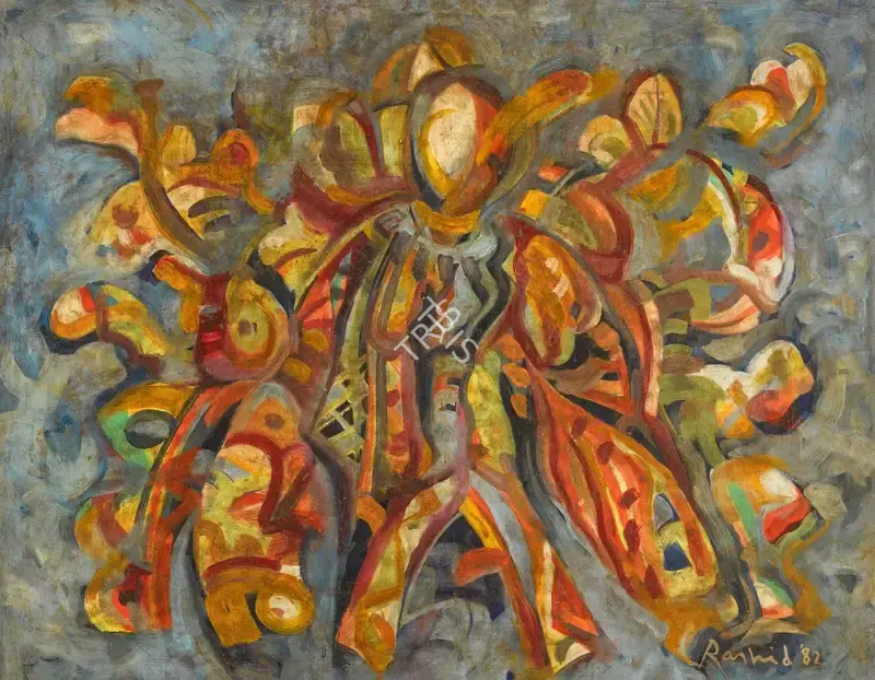 Choudhury, Rashid (Artist). Untitled. Oil on canvas, 1982 | Painting | EconomicsArt | 00871588