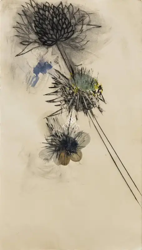 Singh, Aditi (Artist). Untitled. Charcoal and watercolour on paper, n.d. | Painting | EconomicsArt | 00873037
