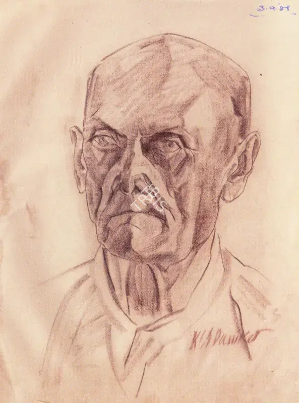 Paniker, K.C.S. (Artist). Untitled. Charcoal on paper, 1958 | Drawing | FineArts | 00574681