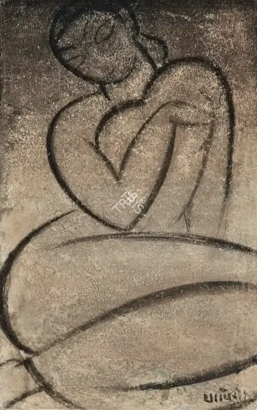 Roy, Jamini (Artist). Untitled (Seated Lady), n.d. | Painting