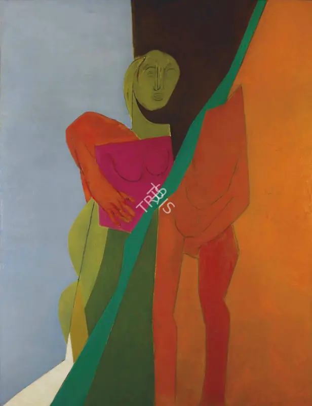 Mehta, Tyeb (Artist). Untitled (Diagonal), 1975 | Painting
