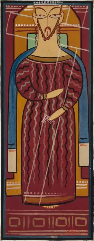 Roy, Jamini (Artist). Untitled (Christ), n.d. | Painting