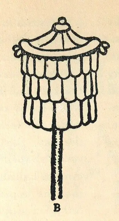 Govinda, Lama Anagarika (Artist). Tibetan Ceremonial Umbrella. n.d. | Marg, April 1950 | Drawing | ArcHeritage | 00673840