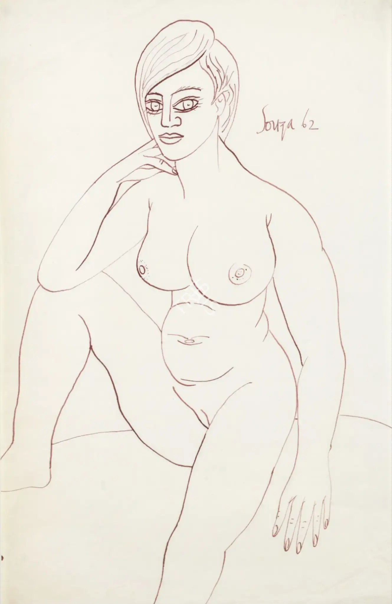 Souza, F.N. (Artist). Untitled, 1962 | Drawing