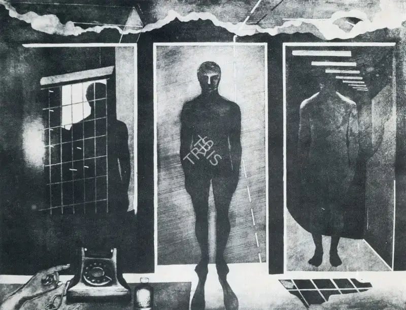 Sud, Anupam (Artist). Biography of a Crime. Etching Acquatint, 1976 | Marg, March 1978 | Graphic Art | FineArts | 00674583