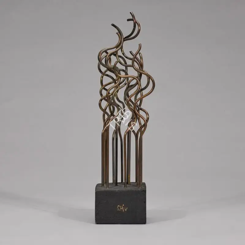 Singh, Shiv (Artist). Untitled. Metal rods on wood base, n.d. | Sculpture | FineArts | 00417401