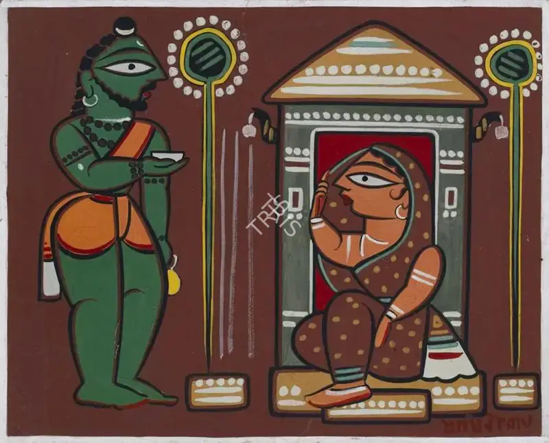 Roy, Jamini (Artist). Ram and Sita, n.d. | Painting
