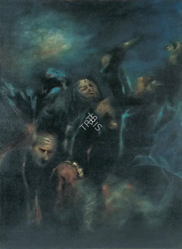 Mehrotra, Jaideep (Artist). Devotees of Ayyappa, 1995 | Painting