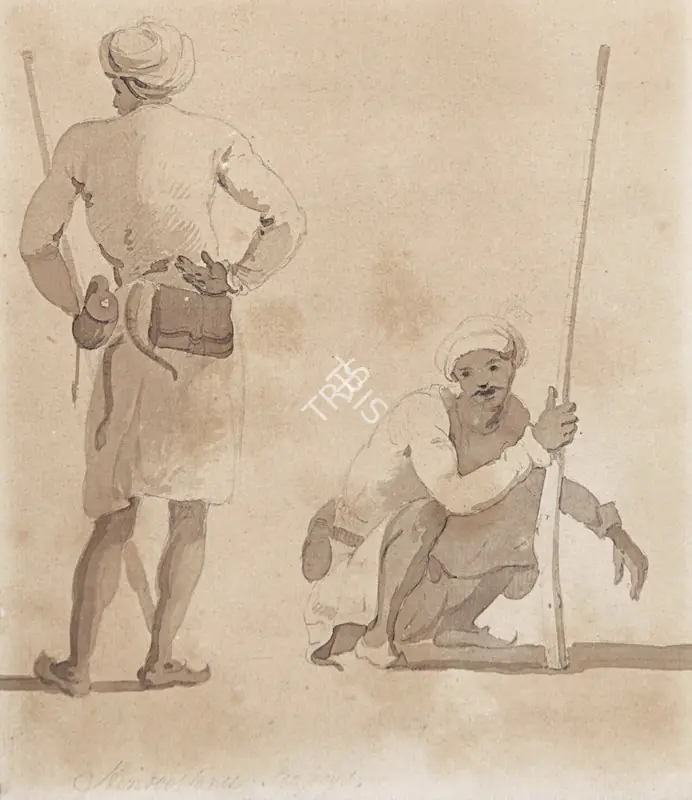 Daniell, Thomas (Artist). Hindoostanee Seapoys, circa 18th century | Painting