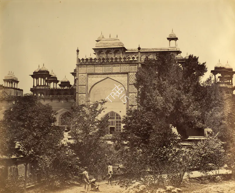 Beato, Felice (Photographer). Akbar's Tomb. Secundra near Agra - India after Mutiny. Albumen print hinged on thin paper, February-April 1859 | Antiquarian Photograph | Photography | 00116310