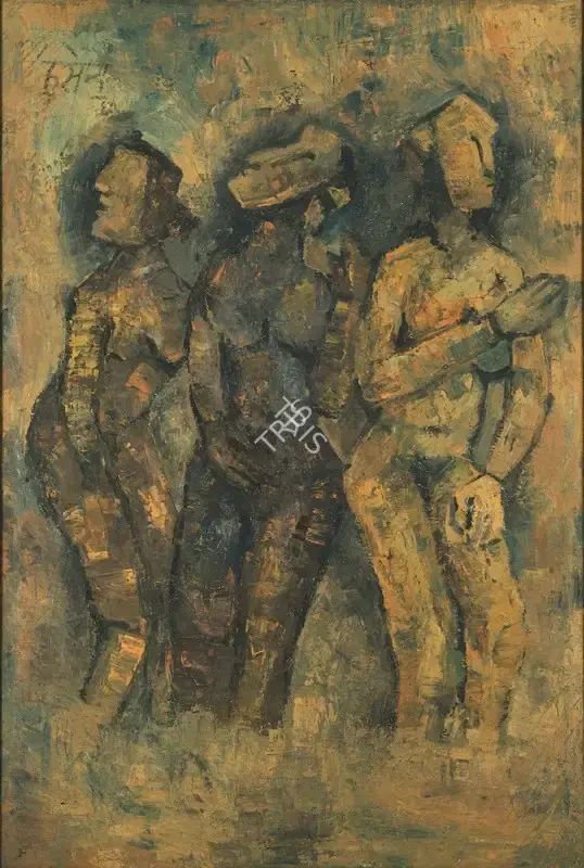 Husain, M.F. (Artist). Three Graces, 1960 | Painting