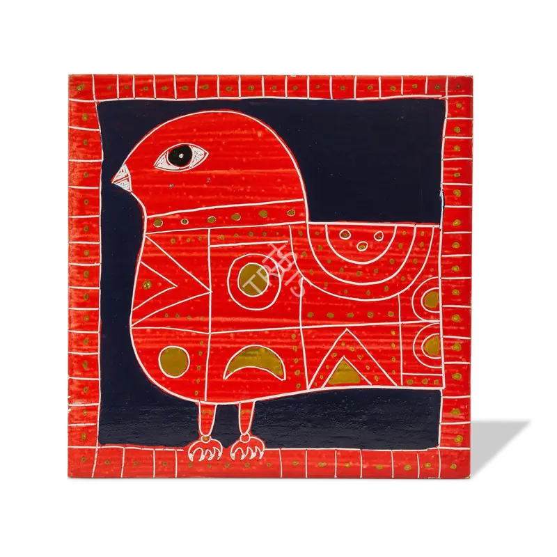 Narayan, Badri (Artist). Untitled (Bird Tile), n.d. | Painting