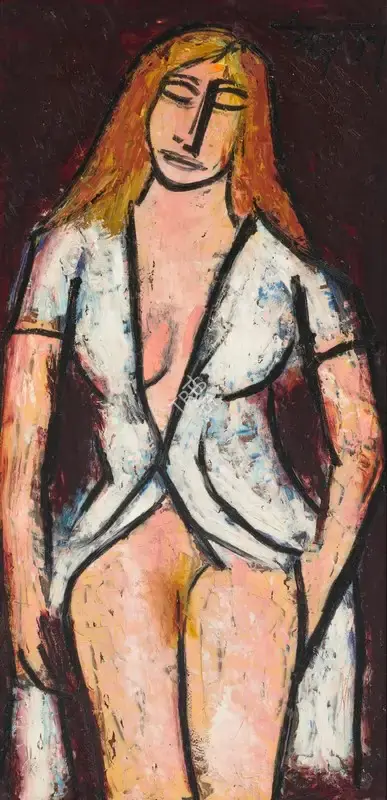 Souza, F.N. (Artist). Girl in a Dressing-Gown, 1957 | Painting