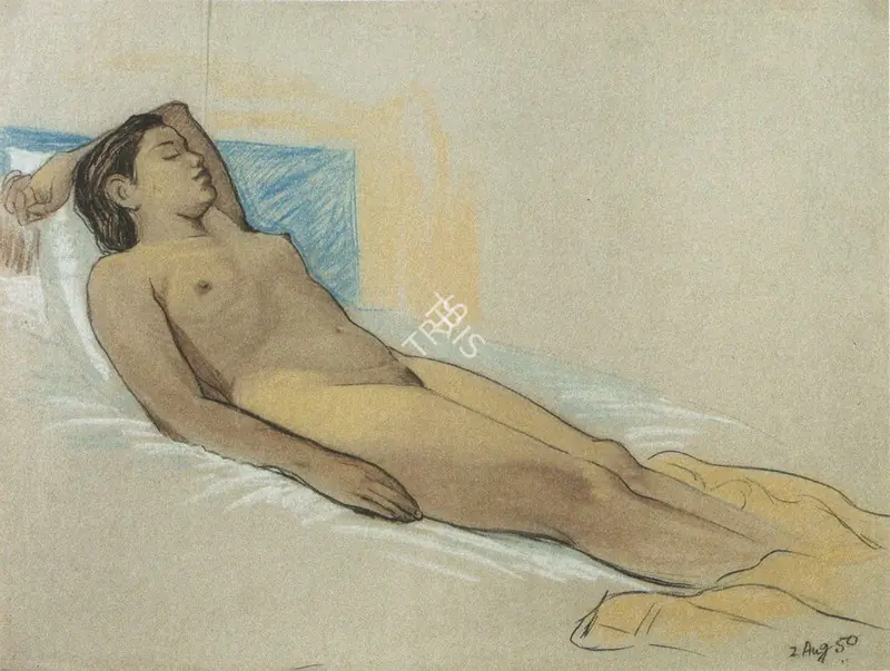 Chittaprosad (Artist). Untitled. Pastel on paper, 1950 | Chittaprosad, 2011 | Painting | FineArts | 00710176