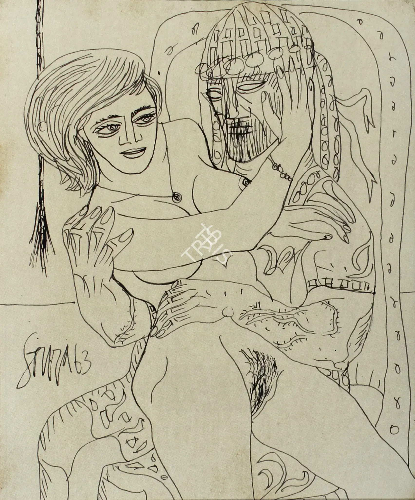 Souza, F.N. (Artist). Untitled, 1963 | Drawing