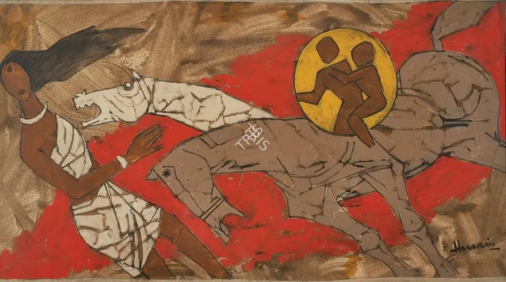 Husain, M.F. (Artist). Untitled (Horses), c.1980 | Painting