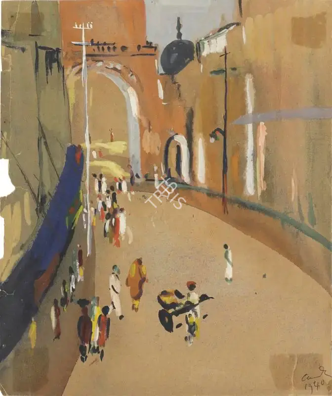 Gade, H.A. (Artist). Untitled. Gouache on paper pasted on mount board, 1940 | Painting  | 00866540