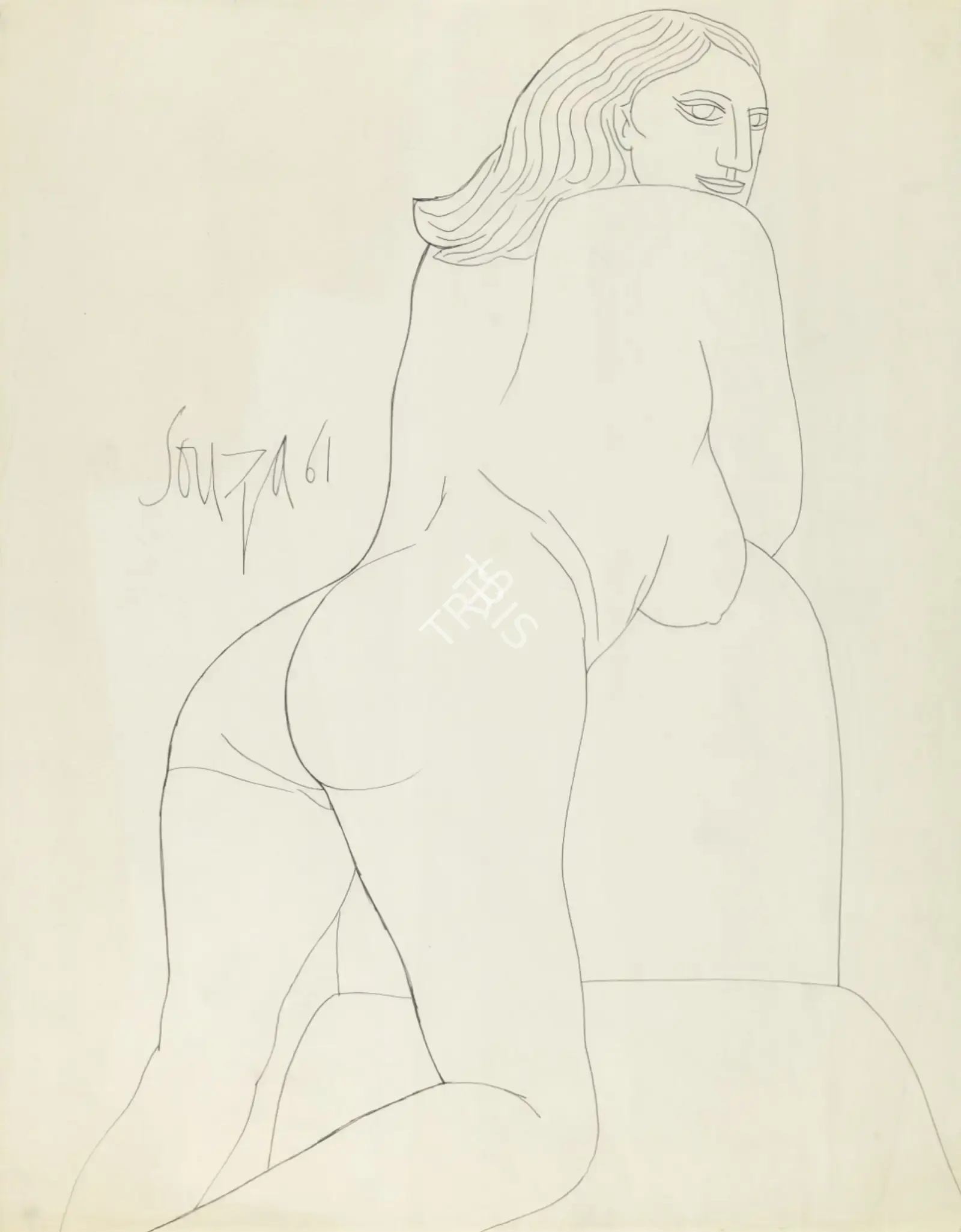 Souza, F.N. (Artist). Untitled, 1961 | Drawing