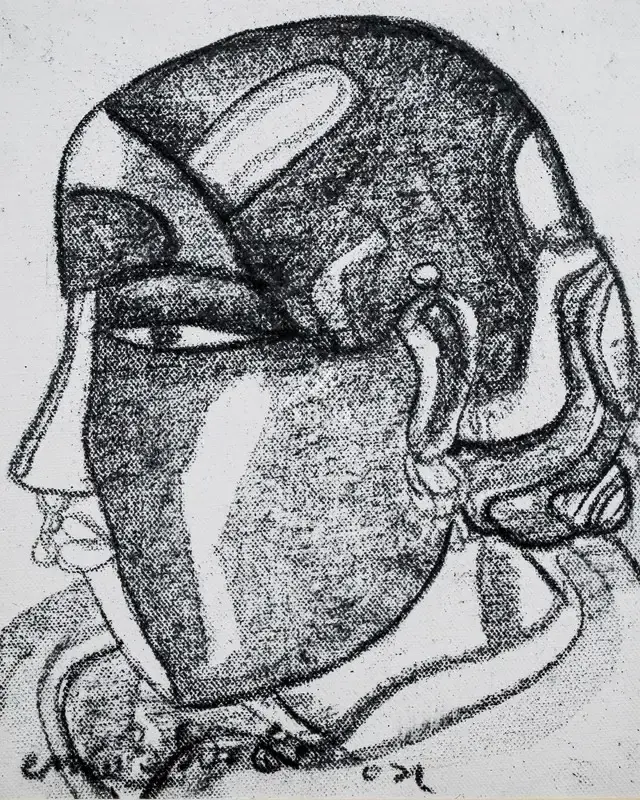 Vaikuntam, Thota (Artist). Untitled. Charcoal on canvas, 2005 | Painting | FineArts | 00355559