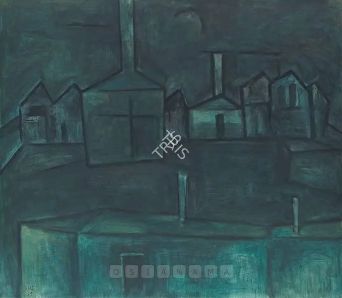Raza, S.H. (Artist). Untitled. Gouache on paper, 1954 | Painting | FineArts | 00756749