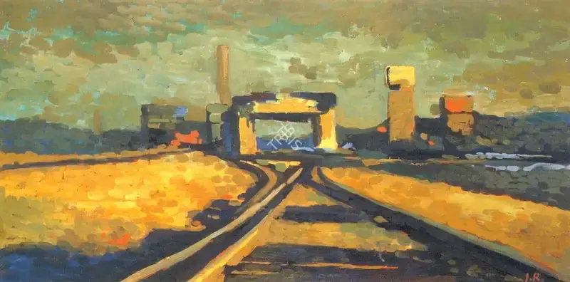 Roy, Jamini (Artist). The Railway Track, n.d. | Painting