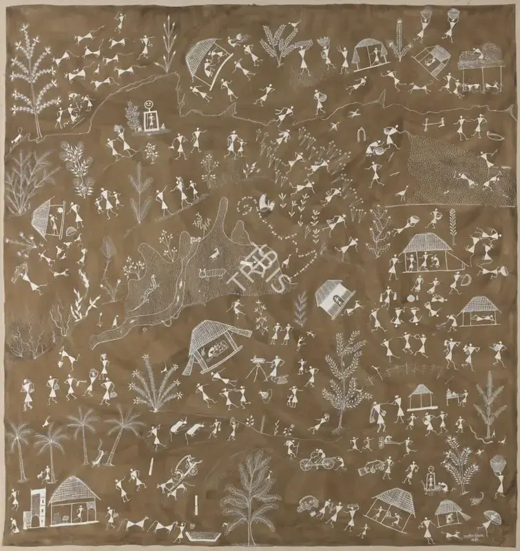 Mashe, Sadashiv (Artist). Untitled (Warli Painting), n.d. | Painting