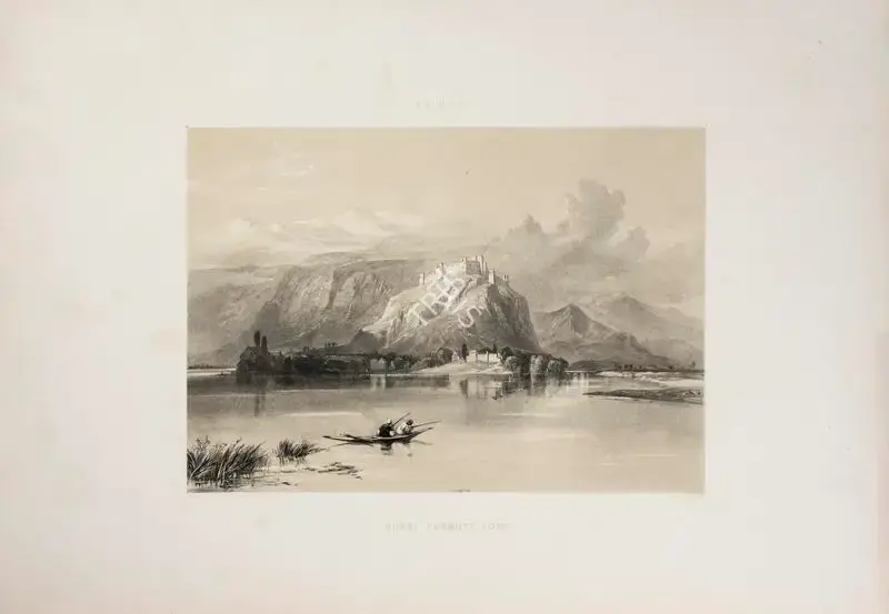 Hardinge, J.D. (Lithographer). City of Kashmir and fort of Hurri Purbut. Print on paper, circa 1847 | Lithograph, Recollections of India, 1847 | ArcHeritage | 00156335