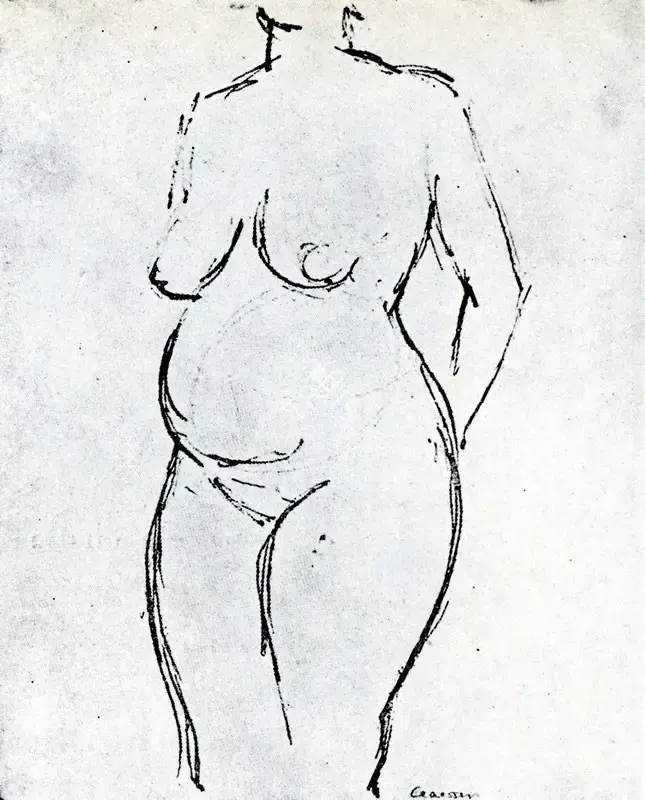 Claessen, George (Artist). Standing Female Nude, n.d. | Drawing