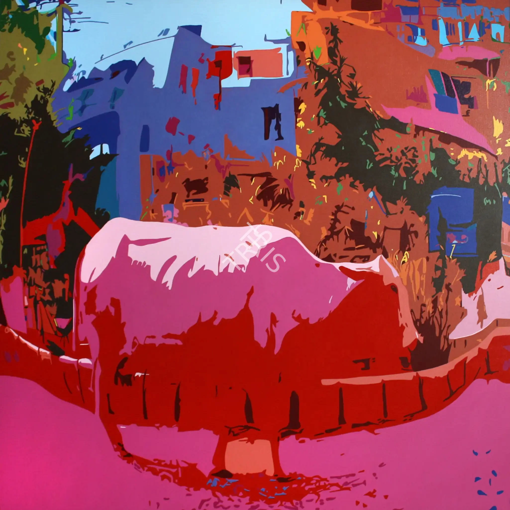Martin, George (Artist). Secret Knowledge In Pink. Acrylic on canvas, 2006 | Painting | FineArts | 00899836