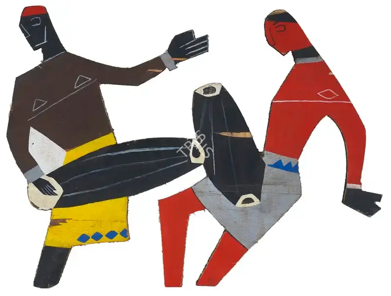 Husain, M.F. (Artist). Mridang (Drum Man), n.d. | Painting