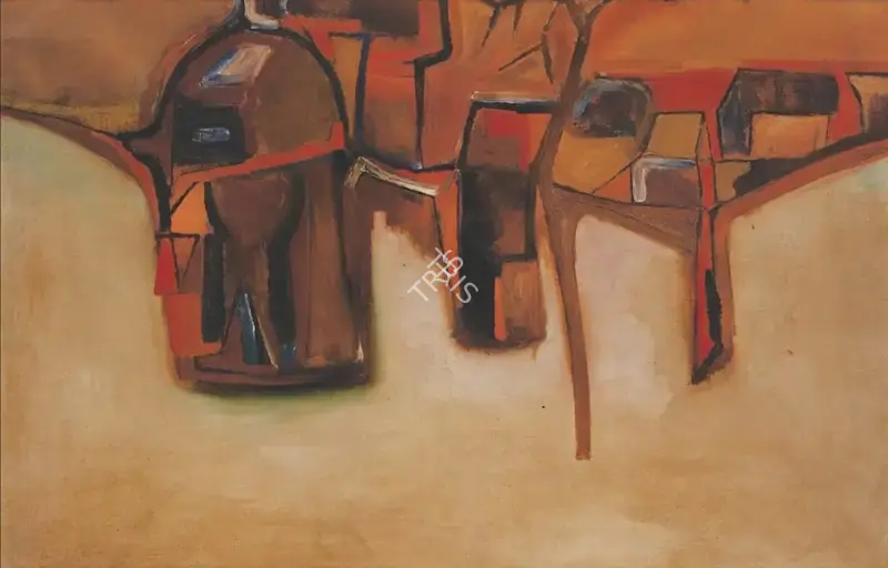 Bakre, S.K. (Artist). Untitled. Oil on canvas, 1964 | Painting  | 00868539