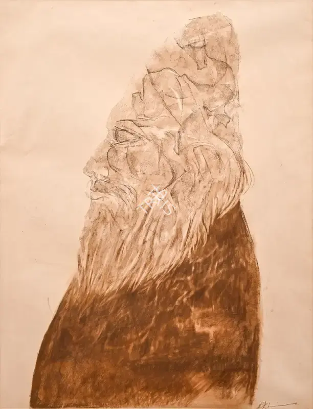 Khanna, Krishen (Artist). Untitled (Profile), n.d. | Drawing