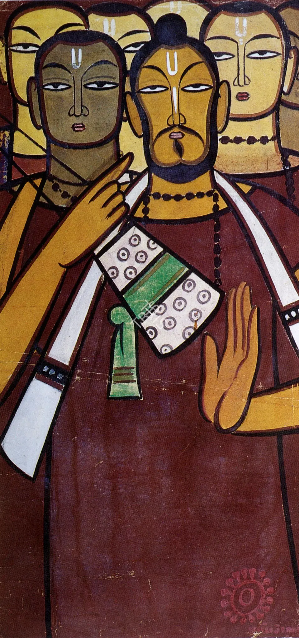 Roy, Jamini (Artist). Kirtan: Baul Singers. Tempera on cloth, mid 1930s | Painting | FineArts | 00375753