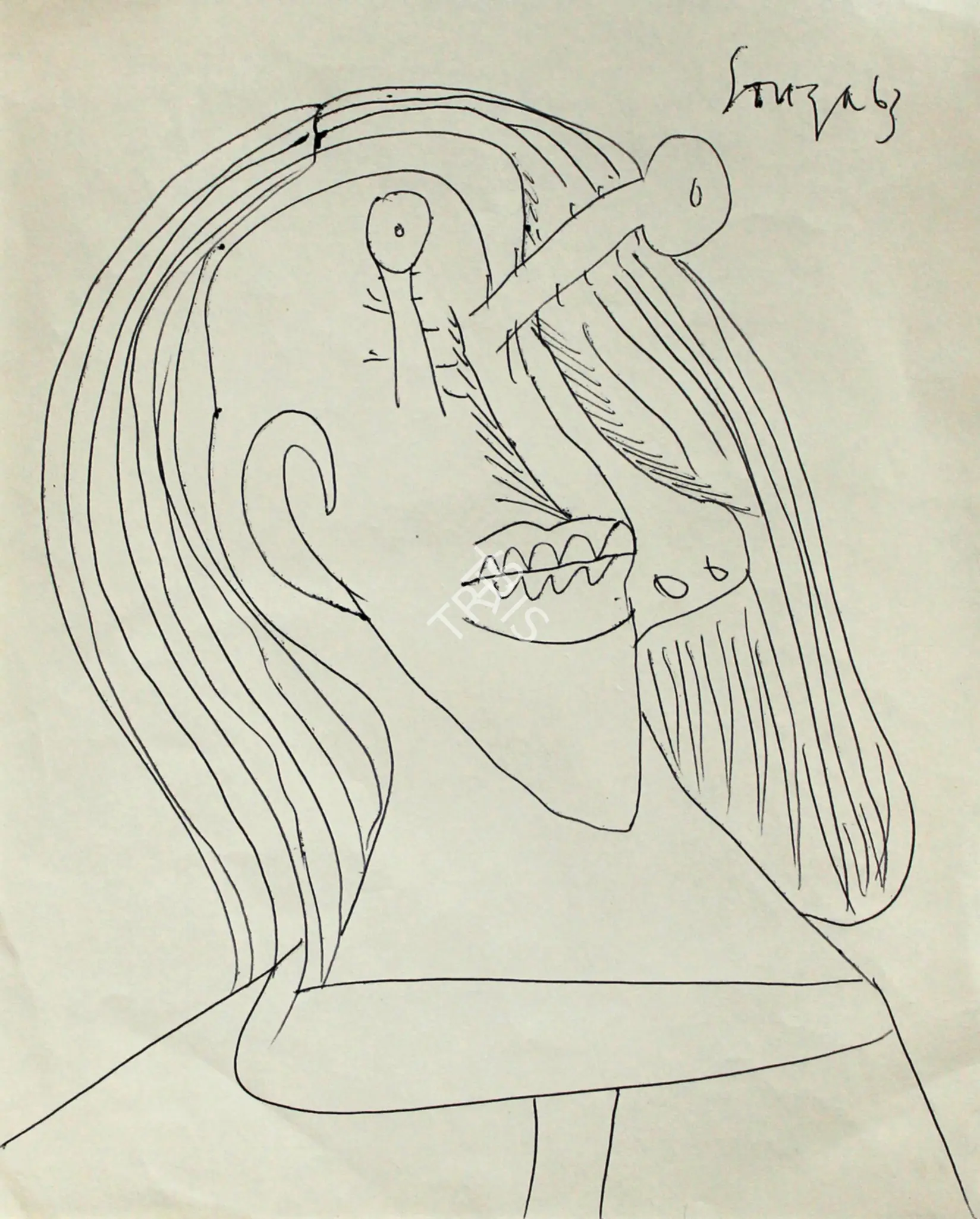 Souza, F.N. (Artist). Untitled, 1963 | Drawing