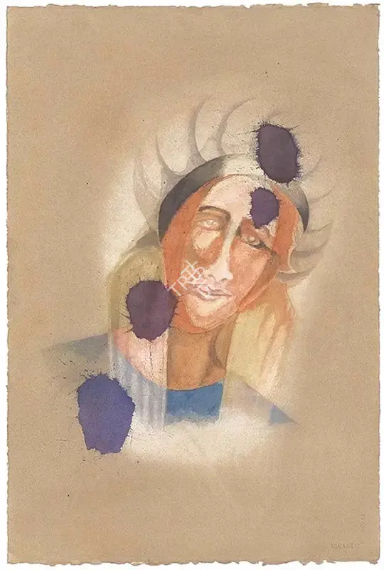 Dodiya, Atul (Artist). Untitled IV (Santiniketan Girlfriend), 2016 | Painting