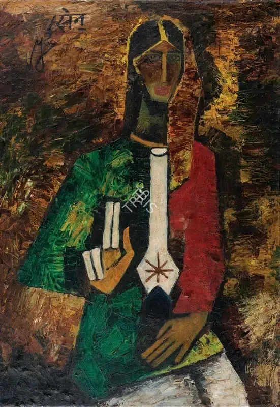 Husain, M.F. (Artist). Lady with Lamp Series, c.1970s | Painting