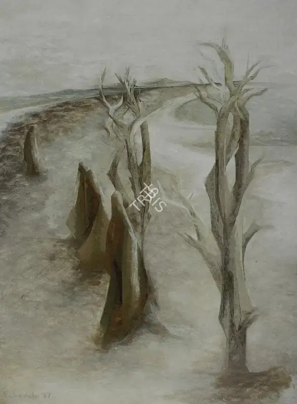 Sabavala, Jehangir (Artist). Stag Antlered Trees, 1967 | Painting