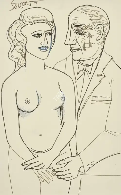 Souza, F.N. (Artist). Untitled, 1959 | Drawing