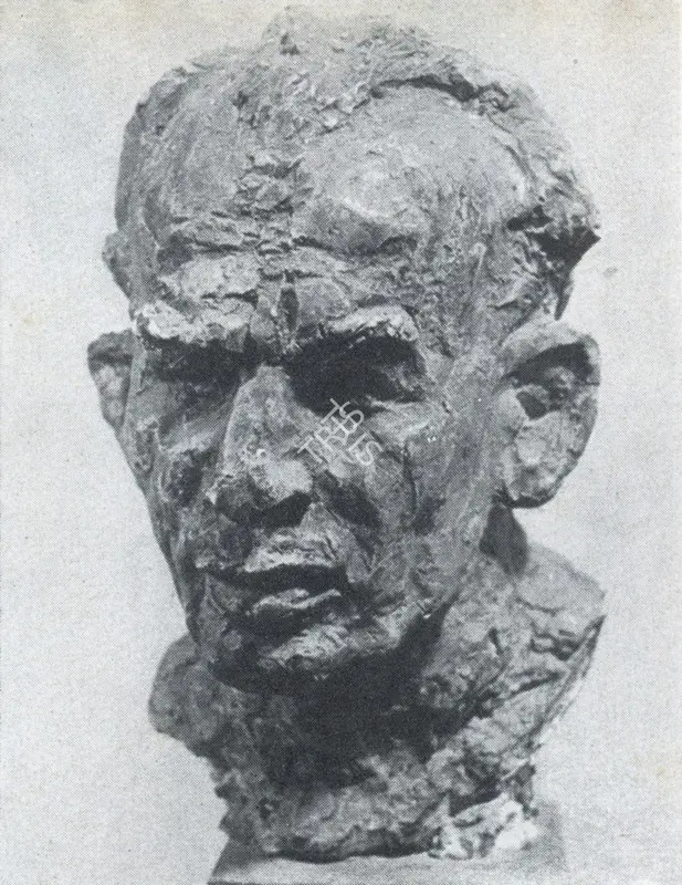 Chaudhuri, Sankho (Artist). Portrait Head of Benode Mukherjee. 1956 | Marg, December 1962 | Sculpture | FineArts | 00674803