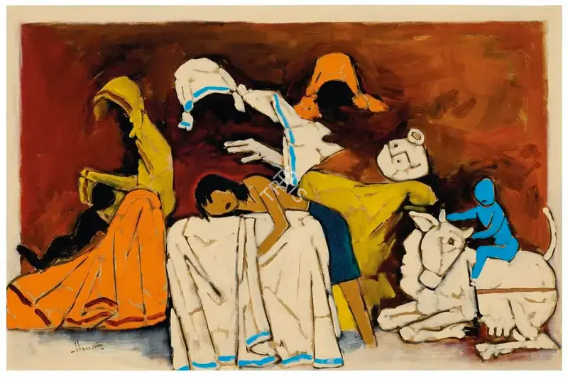 Husain, M.F. (Artist). Untitled (Mother Teresa), c.1980s | Painting
