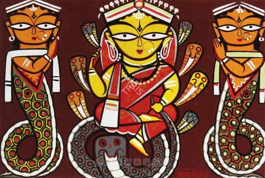 Roy, Jamini (Artist). Untitled (Naginis), n.d. | Painting
