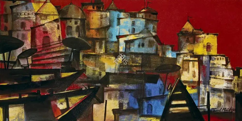 Maity, Paresh (Artist). Sunrise, 2021 | Painting