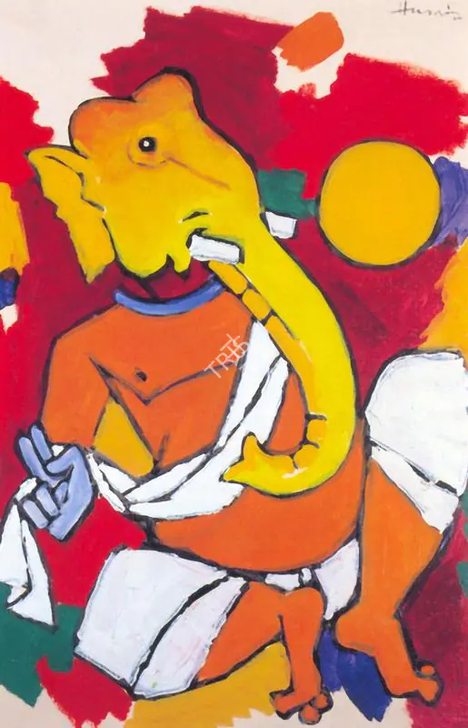 Husain, M.F. (Artist). Ganesh, n.d. | Painting