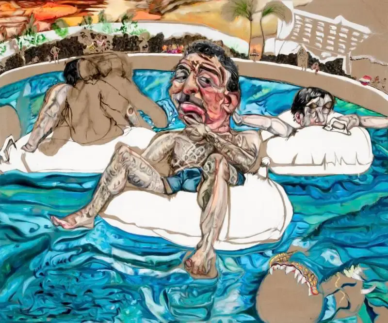Singh, Schandra (Artist). The Lazy River, 2006 | Painting