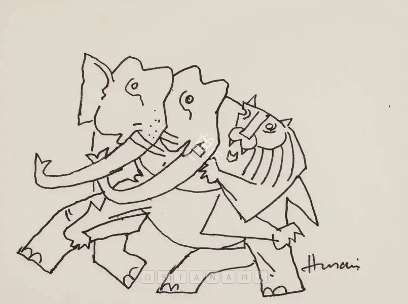 Husain, M.F. (Artist). Untitled, n.d. | Drawing