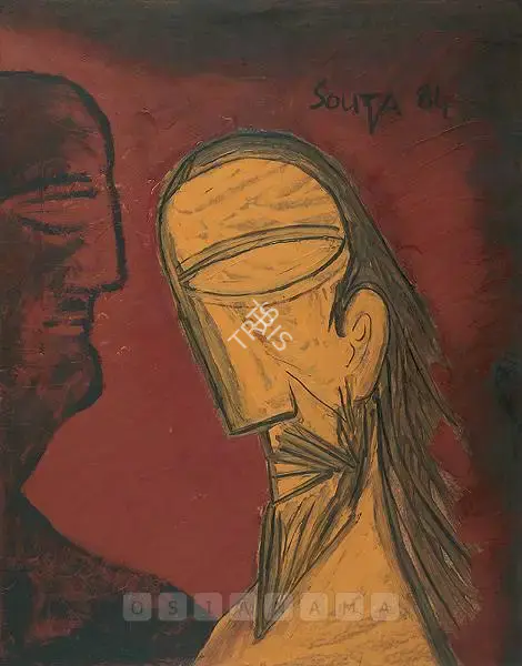 Souza, F.N. (Artist). The Trial (Christ And Pilate), 1984 | Painting