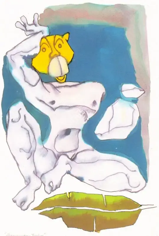 Husain, M.F. (Artist). Hanuman-Twelve, c.1981 | Painting