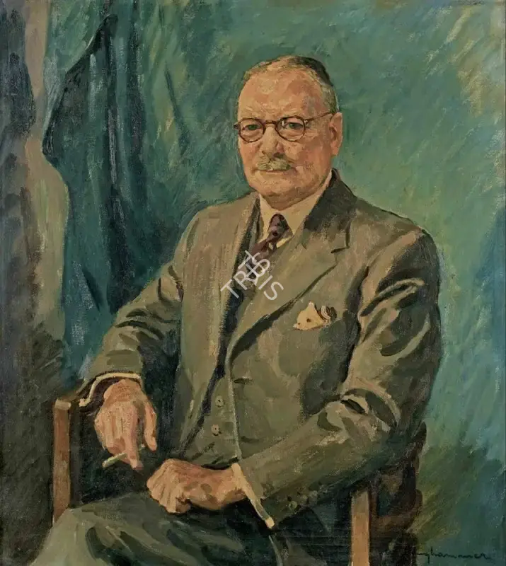 Langhammer, Walter (Artist). Portrait of a Gentleman with a Cigarette, n.d. | Painting