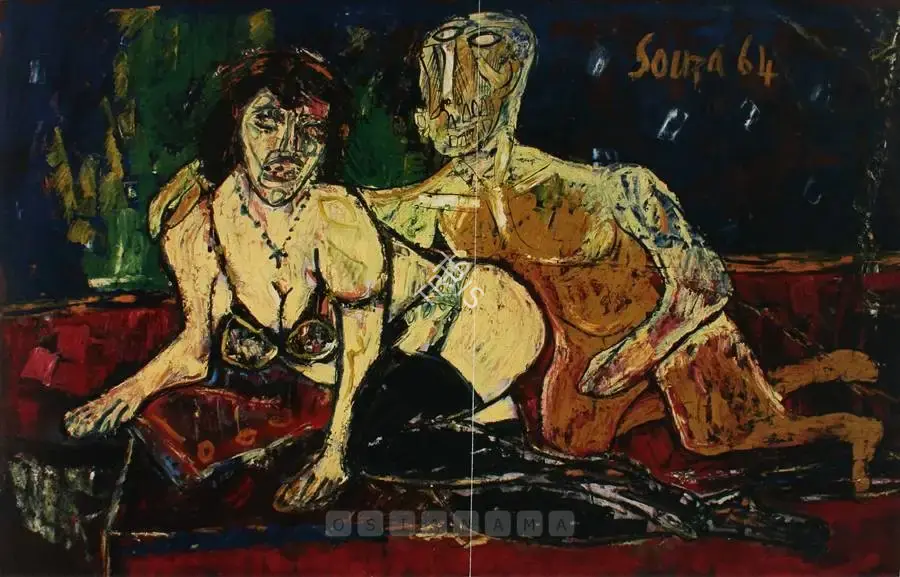 Souza, F.N. (Artist). Lovers, 1964 | Painting